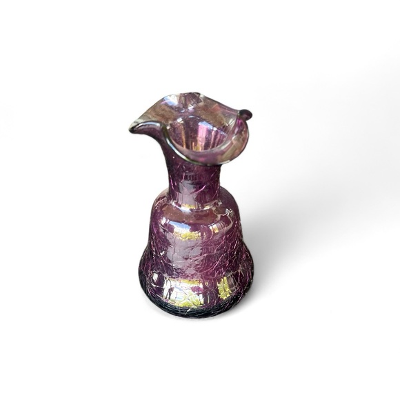 Amethyst Purple Vase Fluted Rim - Picture 2 of 7